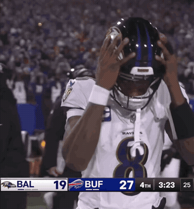 Ravens Football Player Adjusting Helmet GIF