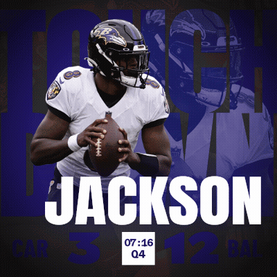 Ravens Football Player Jackson Holding Football GIF