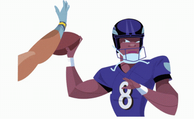 Ravens Football Player Throwing Football GIF