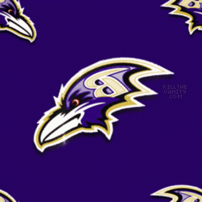 Ravens Logo Purple Background Killthevanity.com GIF