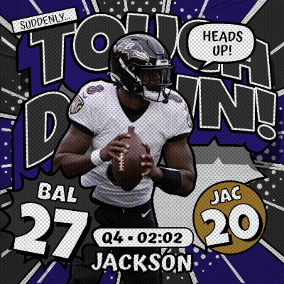 Ravens Player Holding Ball Saying Touch Down GIF