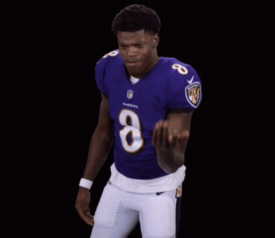 Ravens Player In Purple Jersey Number 8 GIF