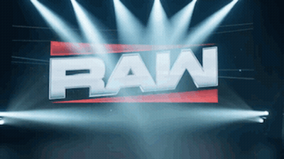 Raw Logo Lit Up In Dark Room GIF