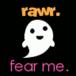 Rawr Adorable Ghost Animation GIF