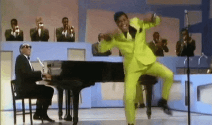Ray Charles Playing And Billy Preston Dancing GIF