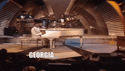 Ray Charles Singing Georgia GIF