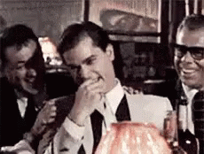 Ray Liotta Laughing Black And White GIF