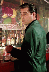 Ray Liotta Smoking Wearing Green Suit GIF