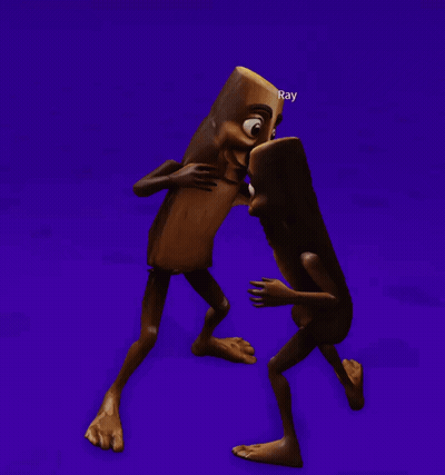 Ray Standing Next To Another Character GIF