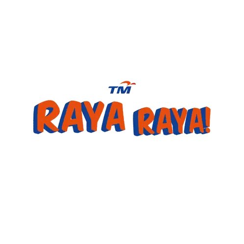 Raya Raya Logo In Blue And Orange Sticker