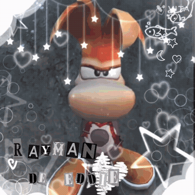 Rayman De Eddie With Hearts And Stars GIF