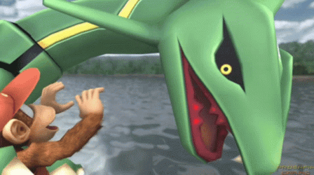 Rayquaza About To Eat The Monkey GIF