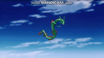 Rayquaza Ready For Attacking Deoxys GIF