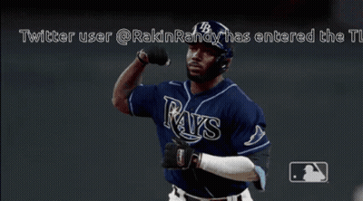 Rays Baseball Player On Screen GIF