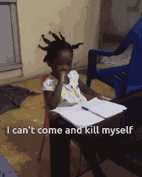 Reading Girl Kill Myself Meme GIF