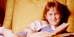 Reading Is Fundamental Cute Matilda Laughing GIF