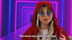 Reading Is Fundamental Trippy Lady  GIF