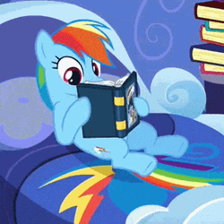 Reading Rainbow Dash My Little Pony GIF