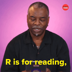 Reading Rainbow LeVar Burton R Is For Reading GIF