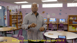 Reading Rainbow LeVar Burton Talking At Library GIF