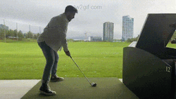 Ready To Golf Swing GIF