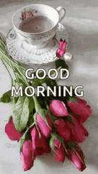 Real Floral Aesthetic Morning Coffee GIF