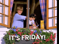 Real Floral Window Happy Friday GIF