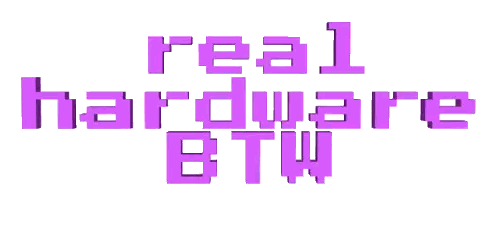 Real Hardware Btw Purple Sign Sticker