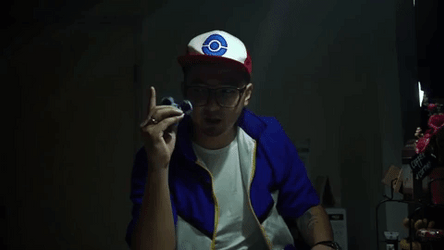 Real Life Ash Ketchum Playing Fidget Spinner GIF
