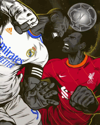 Real Madrid Benzema And Salah Face To Face GIF