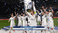 Real Madrid Confetti Rain Over Champions GIF