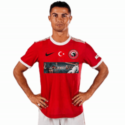 Real Madrid Ronaldo In A Red Jersey GIF