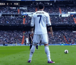 Real Madrid Ronaldo Number 7 GIF