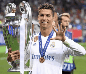 Real Madrid Ronaldo Says Five GIF