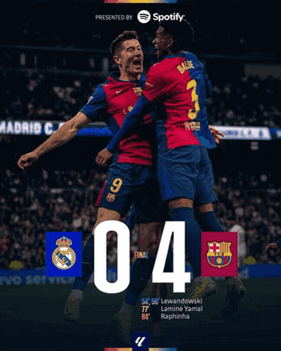 Real Madrid Vs Barcelona Soccer Match GIF