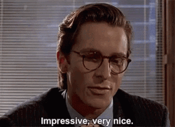 Real Nice American Psycho Patrick Bateman GIF