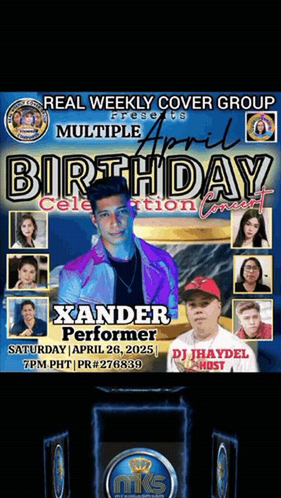 Real Weekly Cover Group April Birthday Celebration Concert With Xander Performer GIF