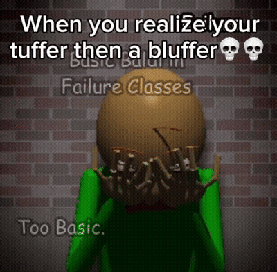 Realizing You're Tougher Than A Bluffer GIF