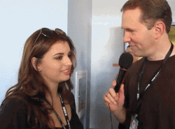 Rebecca Black Friday Interview Mishap GIF