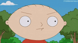 Rebellious Stewie Griffin Squinting Family Guy GIF