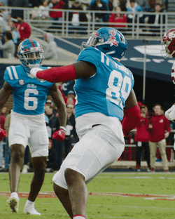 Rebels Ole Miss Football Jersey 89 GIF