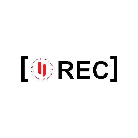 Rec Word In Black And Red Sticker