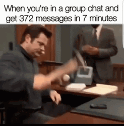 Receiving Multiple Group Chat Text Message Meme GIF