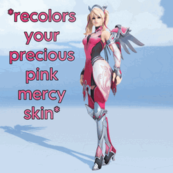 Recolors Your Precious Pink Mercy Skin GIF