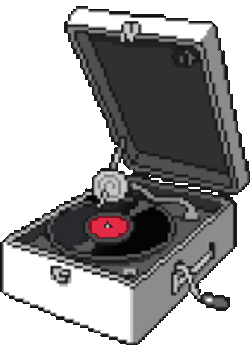 Record Player Pixel Art Sticker GIF