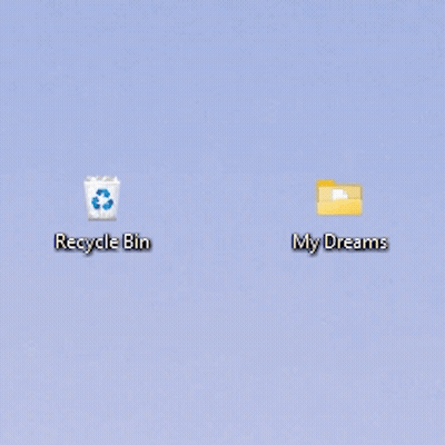 Recycle Bin Icon On Blue Background GIF