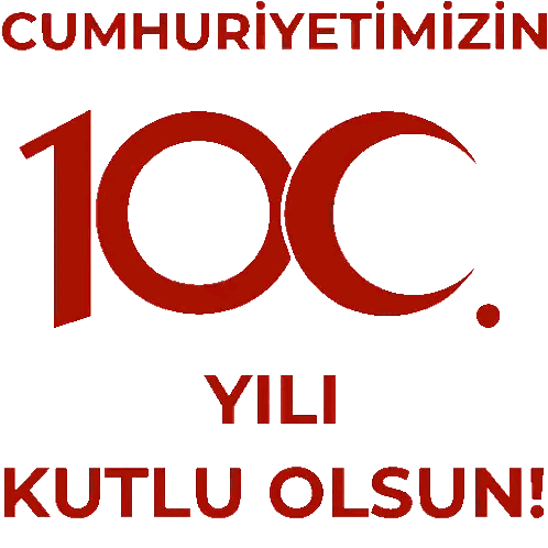 Red 100 Logo Sticker