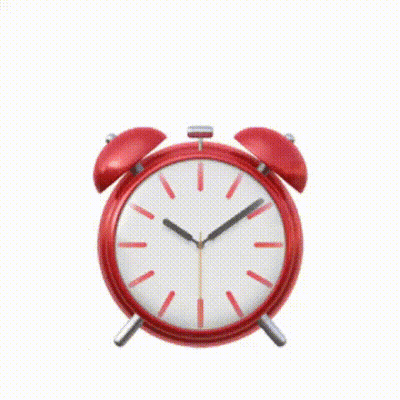 Red Alarm Clock Showing 10:09 GIF