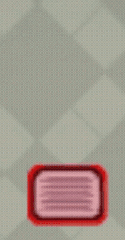 Red Among Us Character Sitting On Checkered Background GIF