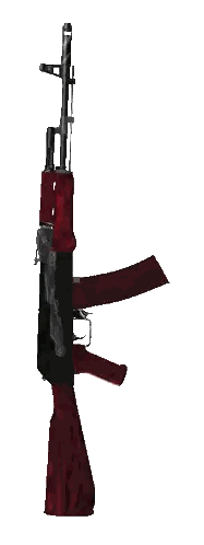 Red And Black Assault Rifle Sticker